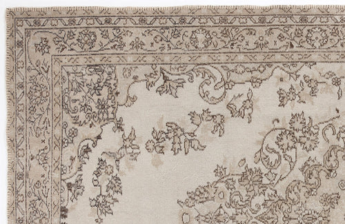 Atina 3244 Beige Vintage Wool Handmade Area Rug 5'8" x 9'2"