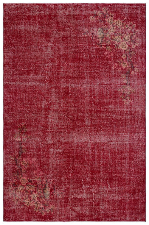 Atina 33484 Red Vintage Wool Handmade Area Rug 6'9" x 10'5"