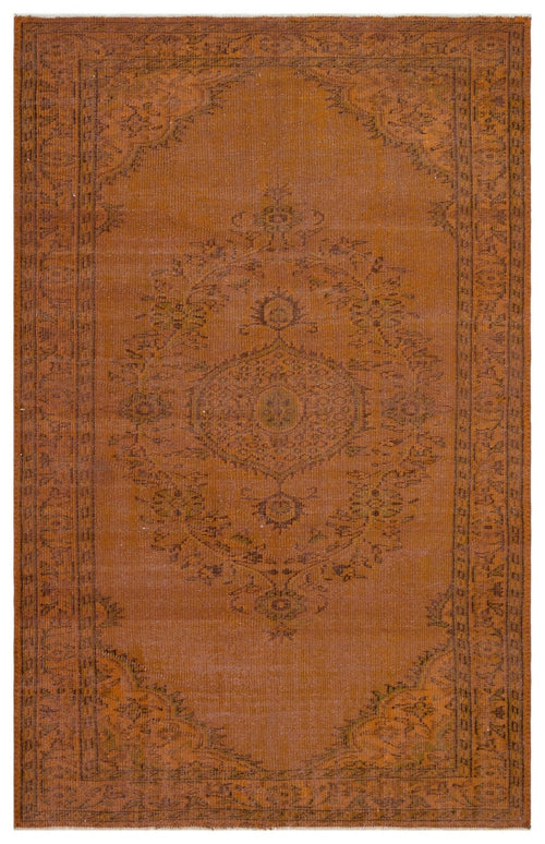 Atina 34237 Brown Vintage Wool Handmade Area Rug 5'7" x 8'9"