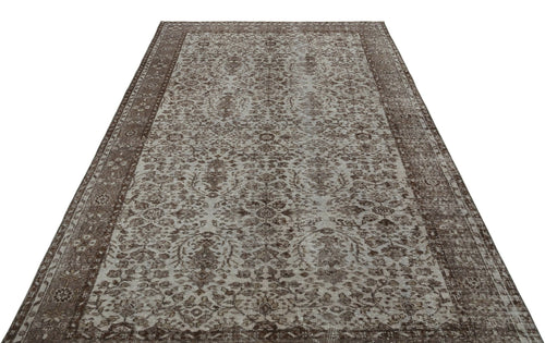 Atina 34264 Grey Vintage Wool Handmade Area Rug 5'7" x 8'10"