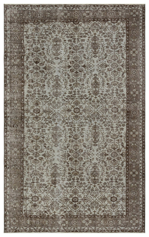 Atina 34264 Grey Vintage Wool Handmade Area Rug 5'7" x 8'10"
