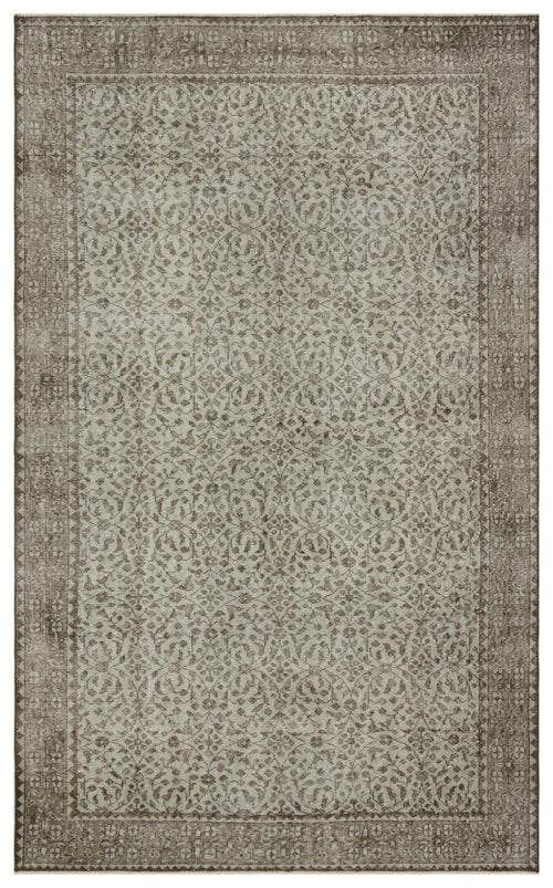 Atina 34297 Grey Vintage Wool Handmade Area Rug 5'6" x 9'0"