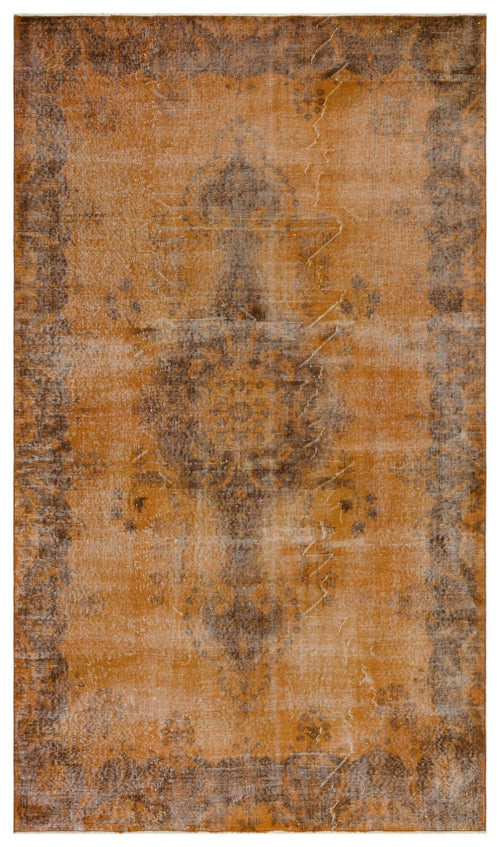Atina 34379 Brown Vintage Wool Handmade Area Rug 5'8" x 9'2"