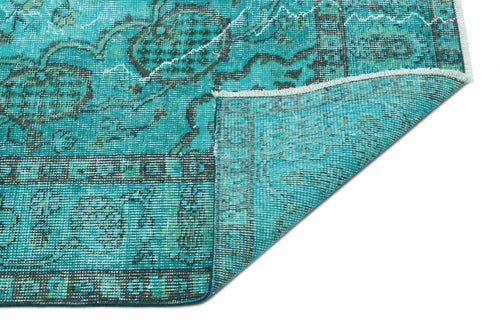 Atina 34501 Turquoise Vintage Wool Handmade Area Rug 5'8" x 9'0"