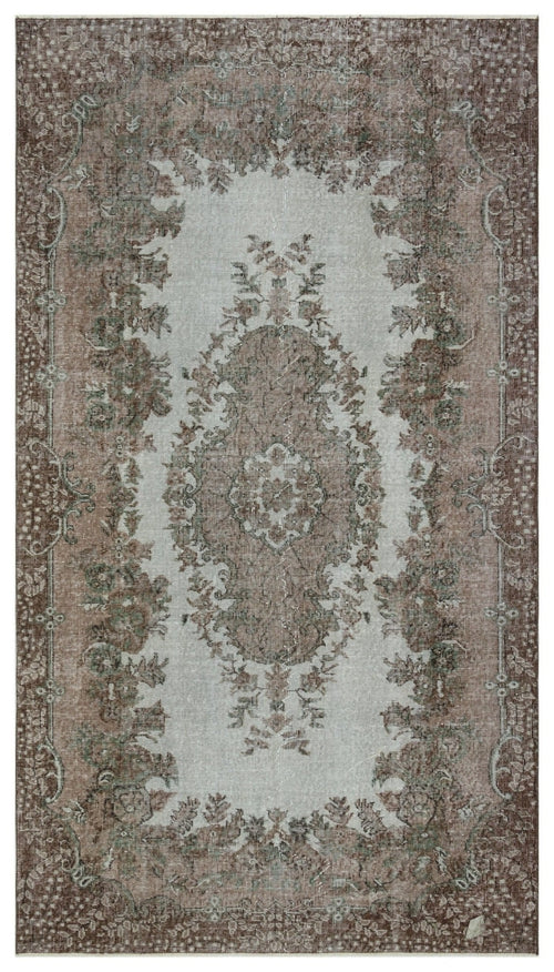 Atina 34561 Grey Vintage Wool Handmade Area Rug 5'1" x 9'1"