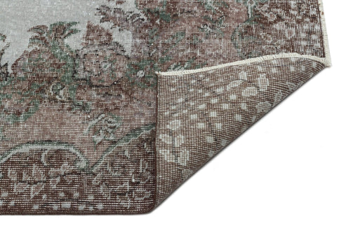 Atina 34561 Grey Vintage Wool Handmade Area Rug 5'1" x 9'1"