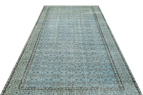 Atina 34768 Blue Vintage Wool Handmade Area Rug 5'7" x 9'1"