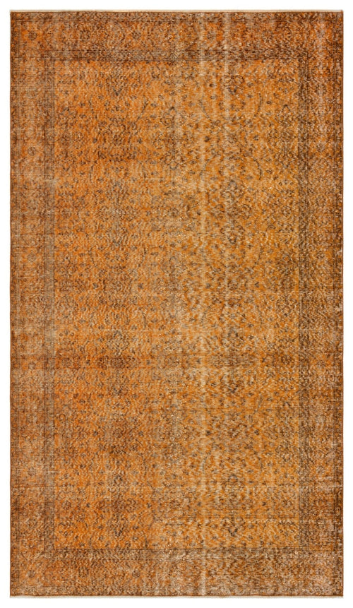Atina 34910 Orange Vintage Wool Handmade Area Rug 5'4" x 9'2"