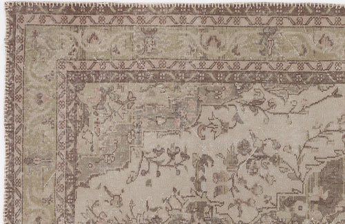 Atina 3506 Beige Vintage Wool Handmade Area Rug 5'6" x 9'6"