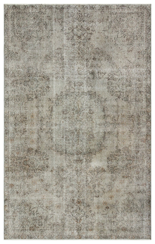 Atina 35141 Grey Vintage Wool Handmade Area Rug 5'7" x 9'2"