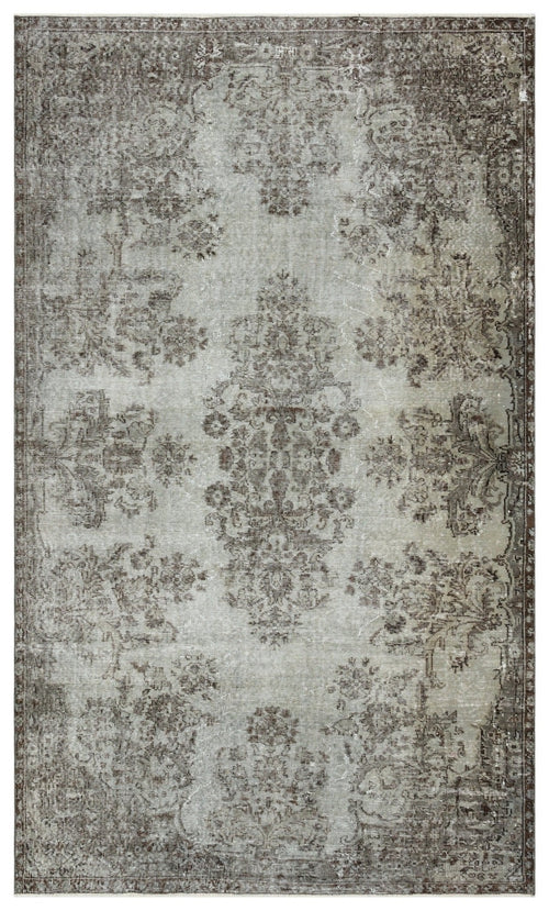 Atina 35209 Grey Vintage Wool Handmade Area Rug 5'9" x 9'4"