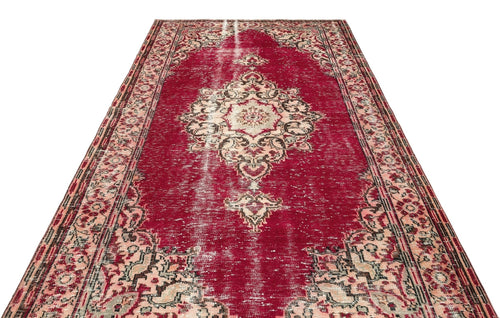 Atina 35902 Red Vintage Wool Handmade Area Rug 6'0" x 9'11"