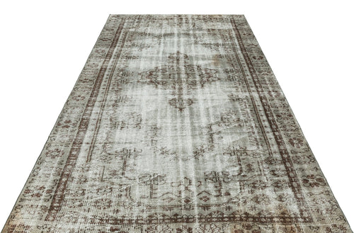 Atina 35925 Grey Vintage Wool Handmade Area Rug 5'7" x 8'10"