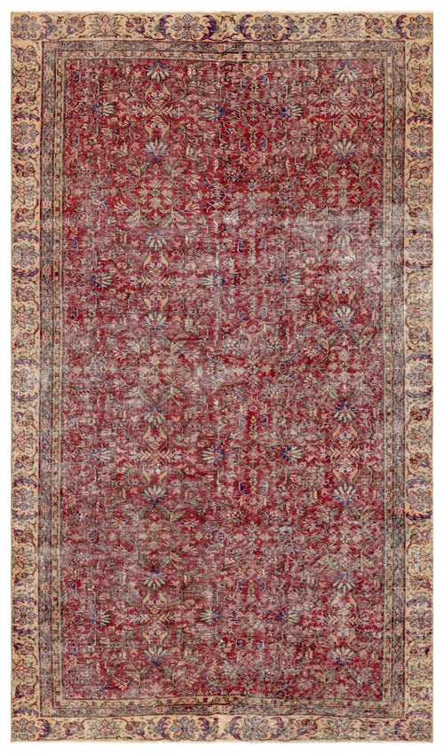Atina 35929 Beige Vintage Wool Handmade Area Rug 5'10" x 10'0"