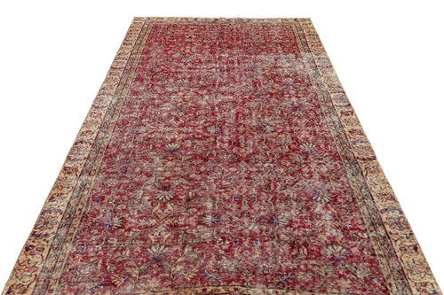 Atina 35929 Beige Vintage Wool Handmade Area Rug 5'10" x 10'0"