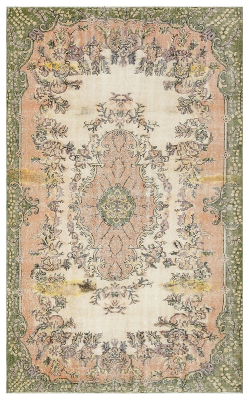 Atina 35949 Beige Vintage Wool Handmade Area Rug 5'10" x 9'8"