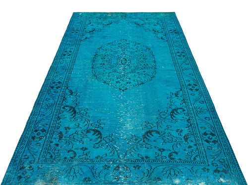 Atina 35955 Turquoise Vintage Wool Handmade Area Rug 5'0" x 8'11"