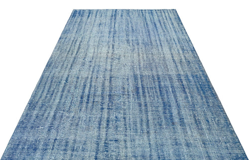 Atina 35974 Blue Vintage Wool Handmade Area Rug 5'10" x 8'11"