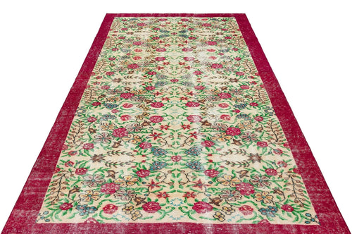 Atina 35988 Beige Vintage Wool Handmade Area Rug 5'9" x 9'2"