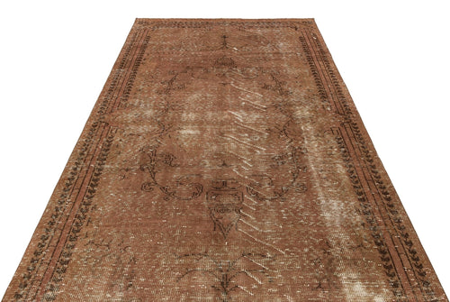 Atina 36030 Brown Vintage Wool Handmade Area Rug 5'5" x 8'9"