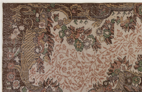 Atina 4389 Beige Vintage Wool Handmade Area Rug 6'2" x 9'3"