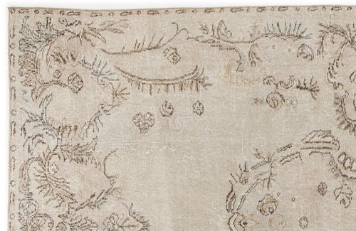 Atina 5125 Beige Vintage Wool Handmade Area Rug 5'8" x 9'6"