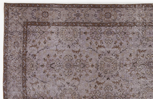 Atina 5217 Grey Vintage Wool Handmade Area Rug 5'8" x 9'5"