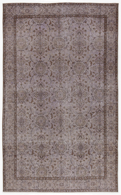 Atina 5217 Grey Vintage Wool Handmade Area Rug 5'8" x 9'5"