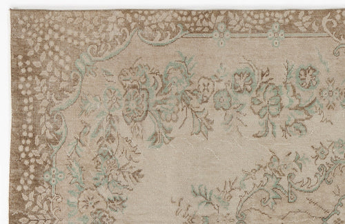 Atina 5246 Beige Vintage Wool Handmade Area Rug 5'7" x 9'6"