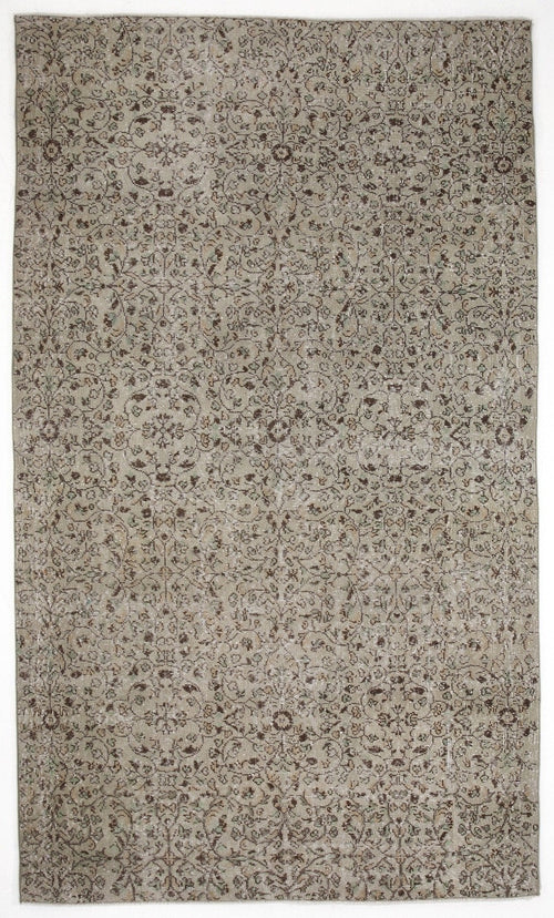 Atina 5328 Beige Vintage Wool Handmade Area Rug 5'8" x 9'7"
