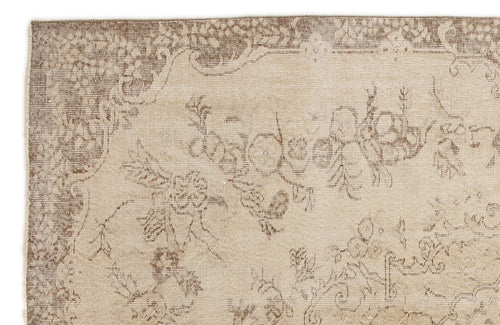 Atina 5378 Beige Vintage Wool Handmade Area Rug 5'7" x 9'0"