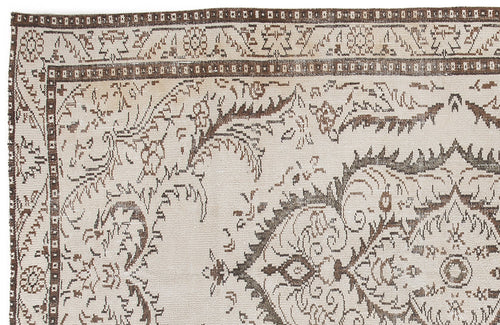 Atina 5659 Beige Vintage Wool Handmade Area Rug 5'7" x 9'4"