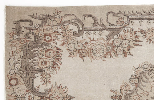 Atina 5842 Beige Vintage Wool Handmade Area Rug 5'7" x 9'10"