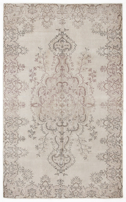 Atina 5849 Beige Vintage Wool Handmade Area Rug 5'7" x 9'0"
