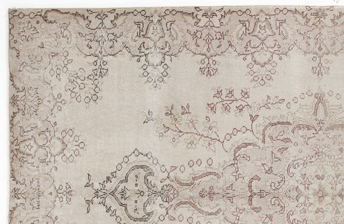 Atina 5849 Beige Vintage Wool Handmade Area Rug 5'7" x 9'0"