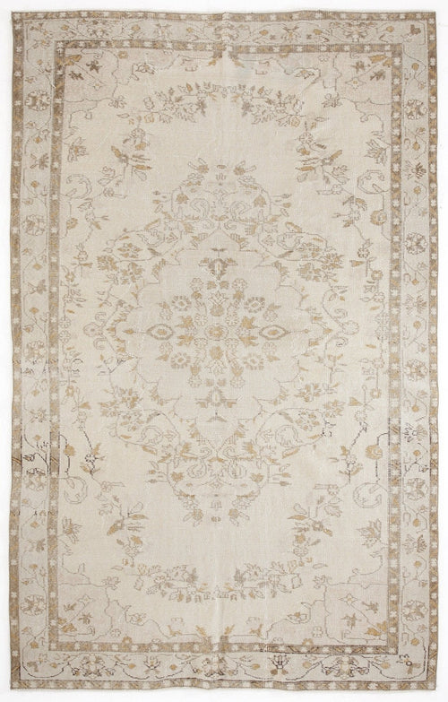 Atina 5851 Beige Vintage Wool Handmade Area Rug 6'0" x 9'8"