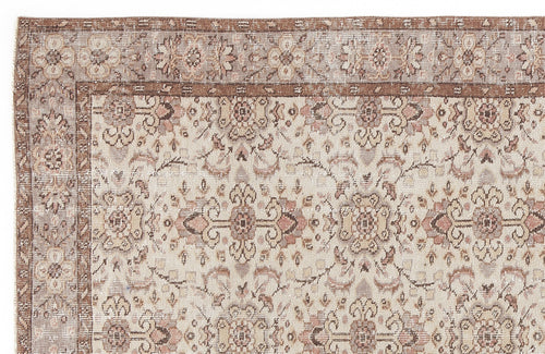 Atina 5931 Beige Vintage Wool Handmade Area Rug 5'5" x 8'10"