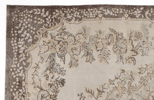 Atina 5946 Beige Vintage Wool Handmade Area Rug 6'1" x 9'9"