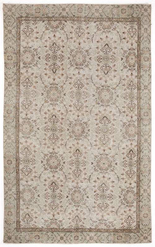 Atina 6126 Beige Vintage Wool Handmade Area Rug 5'10" x 9'2"