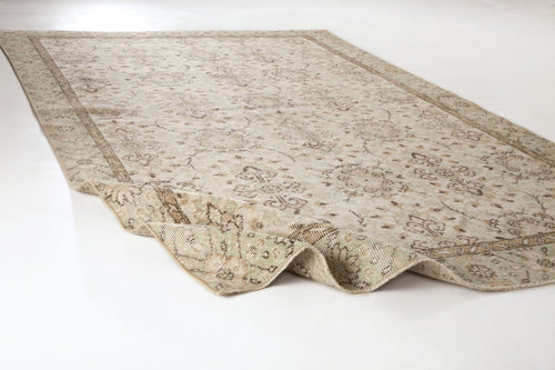 Atina 6126 Beige Vintage Wool Handmade Area Rug 5'10" x 9'2"