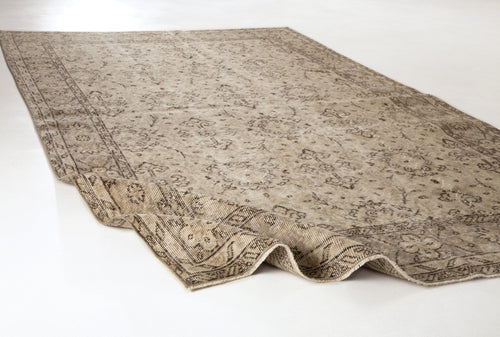 Atina 6170 Beige Vintage Wool Handmade Area Rug 5'2" x 8'6"