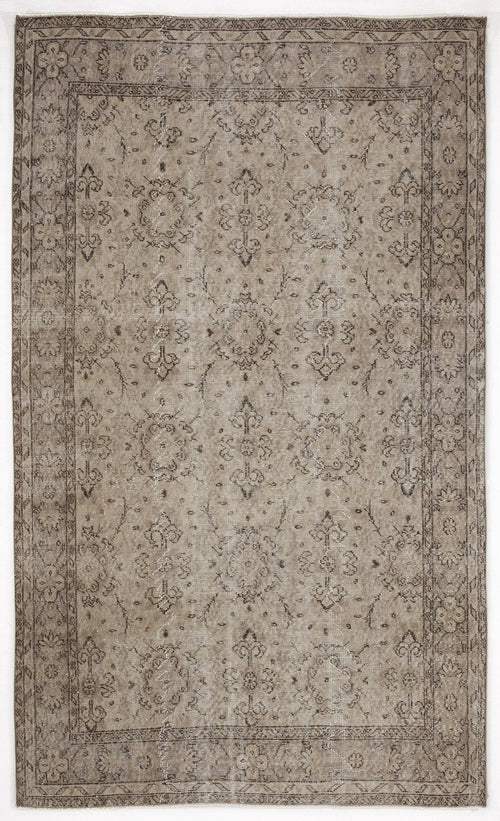Atina 6170 Beige Vintage Wool Handmade Area Rug 5'2" x 8'6"