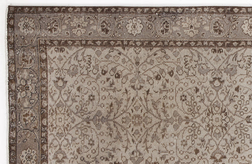 Atina 6192 Beige Vintage Wool Handmade Area Rug 5'5" x 8'10"