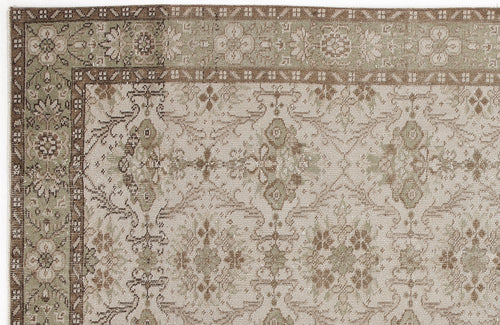 Atina 6209 Beige Vintage Wool Handmade Area Rug 4'10" x 8'2"