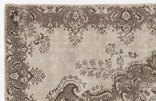 Atina 6996 Beige Vintage Wool Handmade Area Rug 5'4" x 8'6"