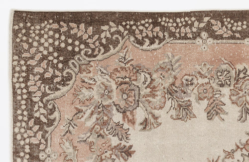 Atina 7193 Beige Vintage Wool Handmade Area Rug 6'2" x 9'9"