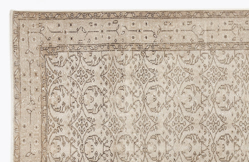 Atina 7268 Beige Vintage Wool Handmade Area Rug 5'5" x 9'2"