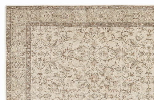 Atina 7434 Beige Vintage Wool Handmade Area Rug 5'5" x 9'4"