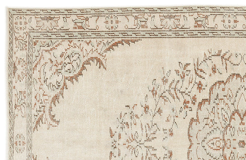 Atina 7511 Beige Vintage Wool Handmade Area Rug 5'4" x 9'1"