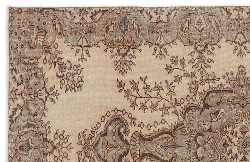 Atina 7620 Beige Vintage Wool Handmade Area Rug 5'3" x 8'6"